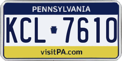 PA license plate KCL7610