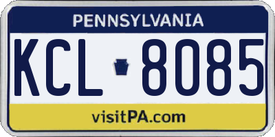PA license plate KCL8085