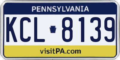 PA license plate KCL8139