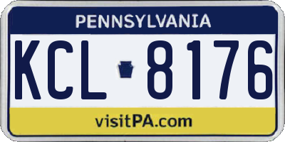 PA license plate KCL8176