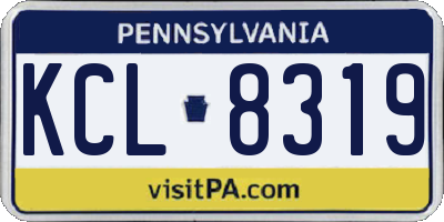 PA license plate KCL8319