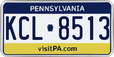 PA license plate KCL8513