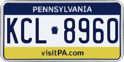 PA license plate KCL8960