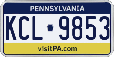 PA license plate KCL9853