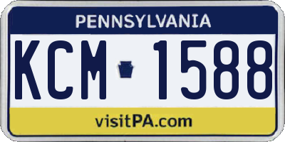 PA license plate KCM1588