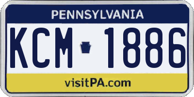 PA license plate KCM1886