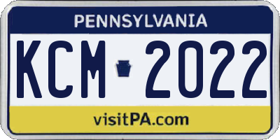 PA license plate KCM2022