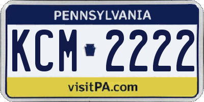 PA license plate KCM2222