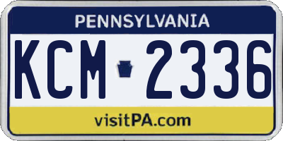 PA license plate KCM2336