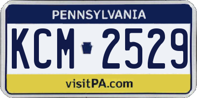 PA license plate KCM2529