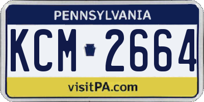 PA license plate KCM2664