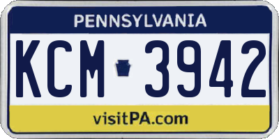 PA license plate KCM3942