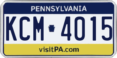 PA license plate KCM4015