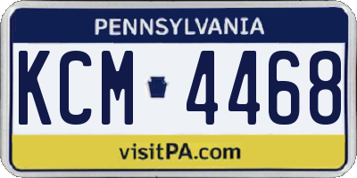 PA license plate KCM4468