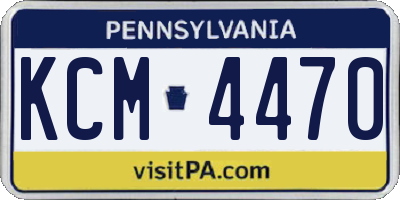 PA license plate KCM4470