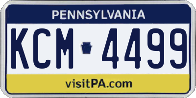 PA license plate KCM4499