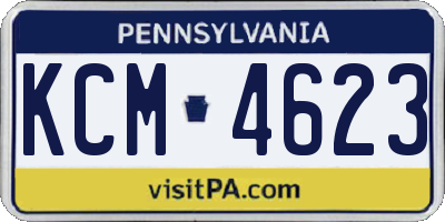 PA license plate KCM4623