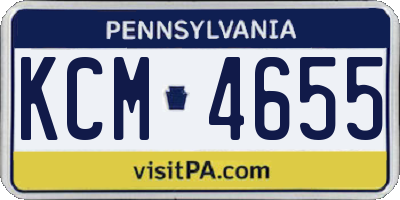 PA license plate KCM4655