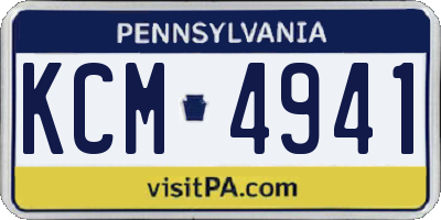 PA license plate KCM4941