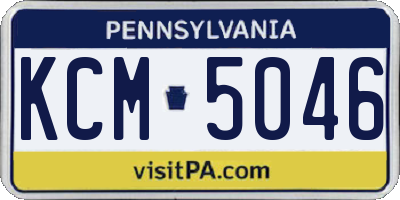 PA license plate KCM5046