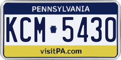 PA license plate KCM5430