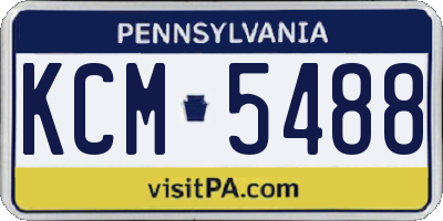PA license plate KCM5488