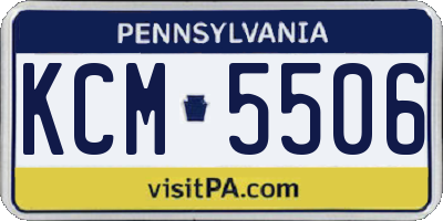 PA license plate KCM5506