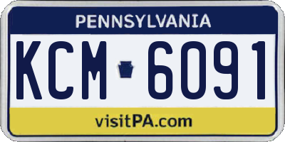 PA license plate KCM6091