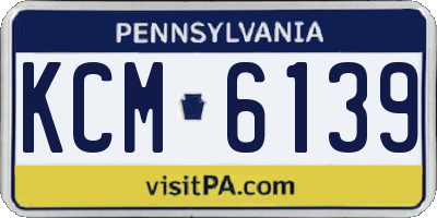 PA license plate KCM6139