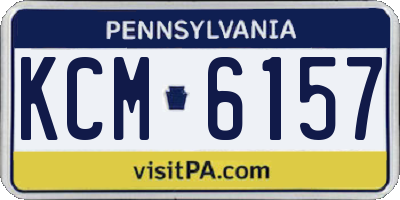 PA license plate KCM6157
