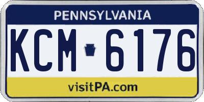 PA license plate KCM6176