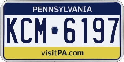 PA license plate KCM6197