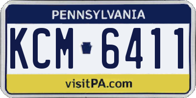 PA license plate KCM6411