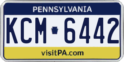 PA license plate KCM6442