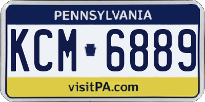 PA license plate KCM6889