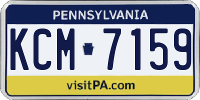 PA license plate KCM7159