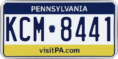 PA license plate KCM8441