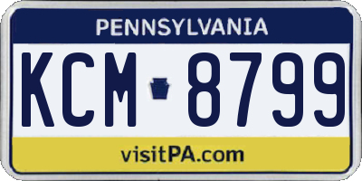PA license plate KCM8799
