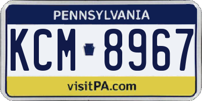 PA license plate KCM8967