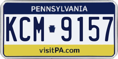 PA license plate KCM9157