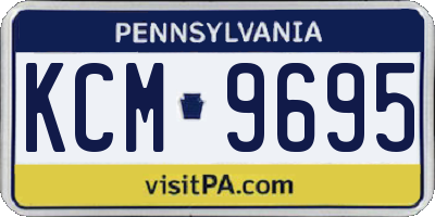 PA license plate KCM9695