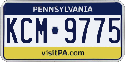 PA license plate KCM9775
