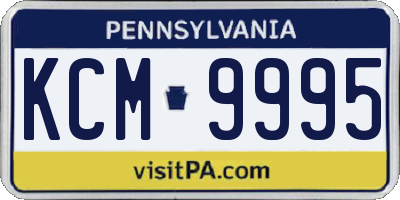 PA license plate KCM9995