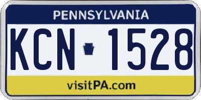 PA license plate KCN1528