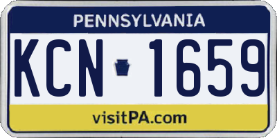 PA license plate KCN1659