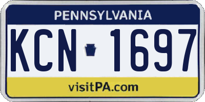 PA license plate KCN1697