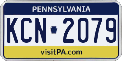 PA license plate KCN2079