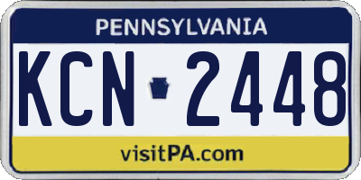 PA license plate KCN2448