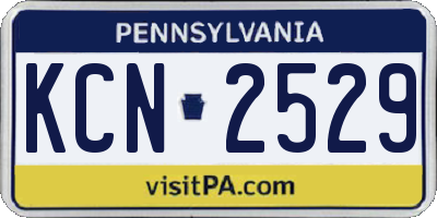 PA license plate KCN2529