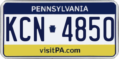PA license plate KCN4850